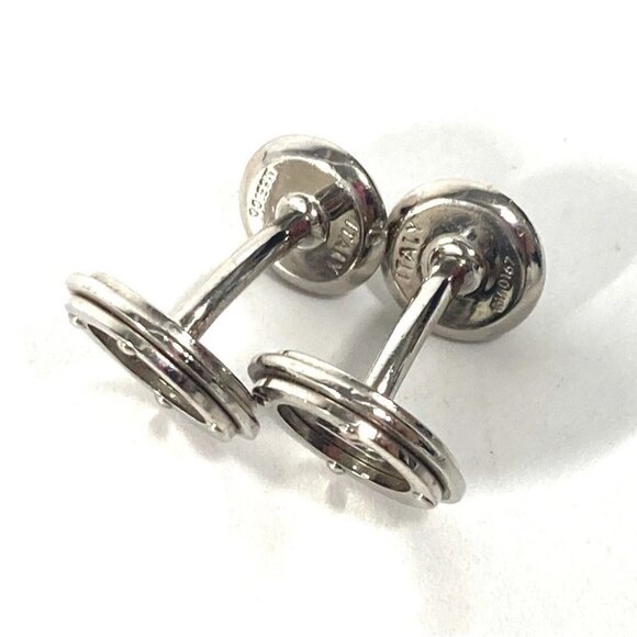 LOUIS VUITTON M68100 Cufflinks Cuffs LV Circle Accessories Damier case included - Picture 8 of 9